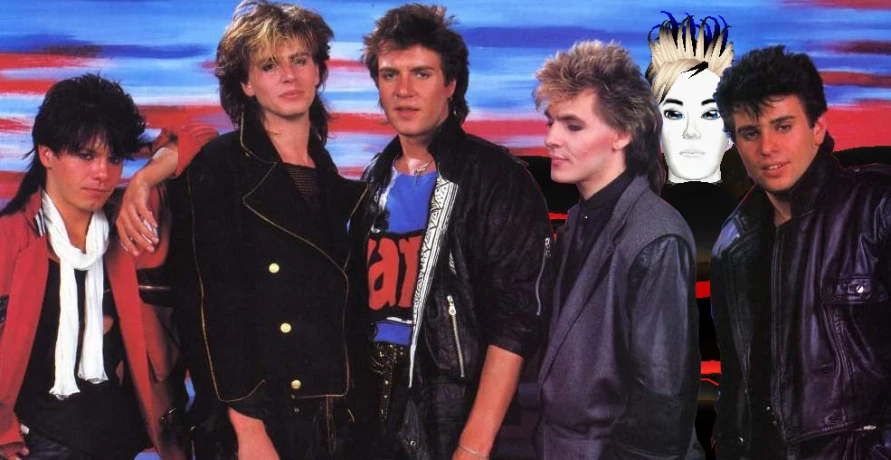 many young men in leather jackets are posing together