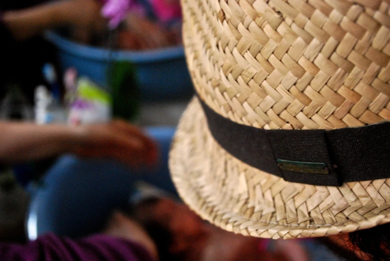 this is a close - up image of a straw hat