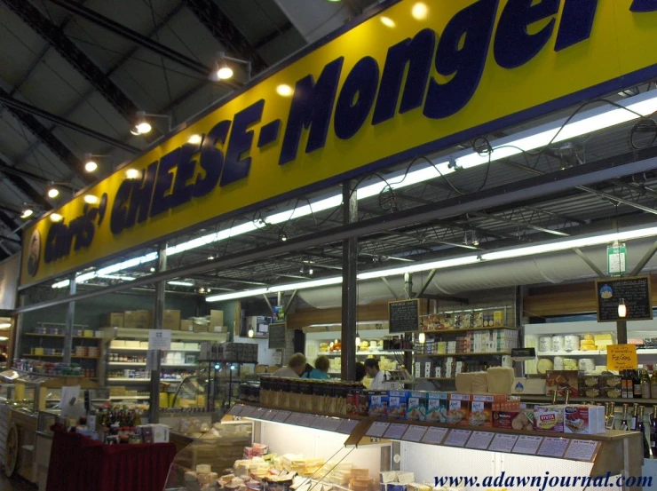 a food section inside the deli of a market