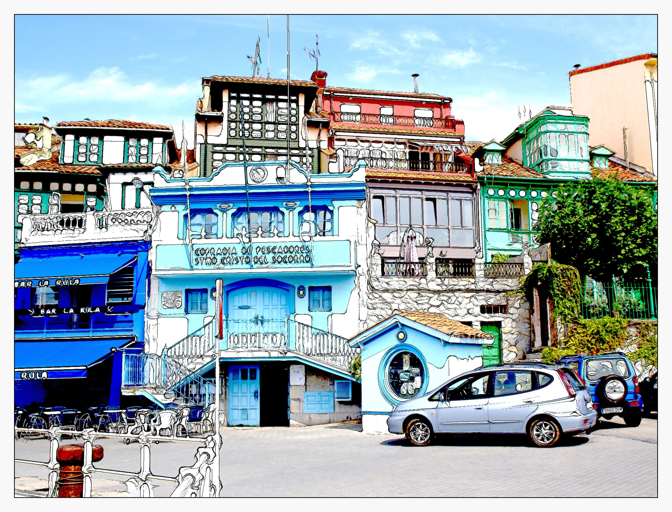 a view of some buildings in a city