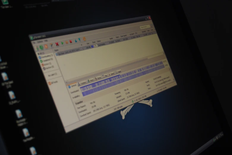 a screensaver displaying a program on the mac