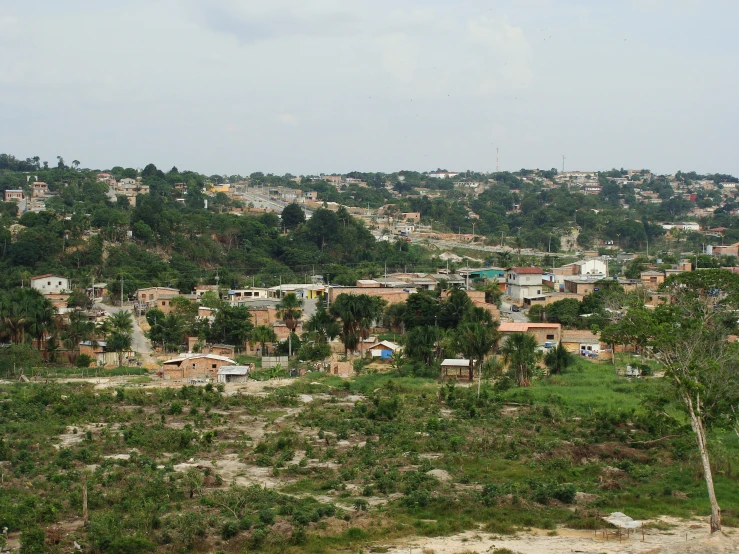 a small village nestled on top of a hill