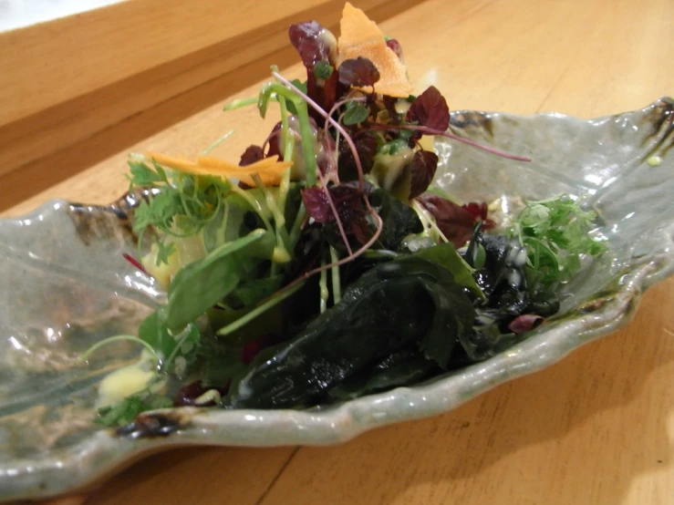 a close up of a plate of food on a table