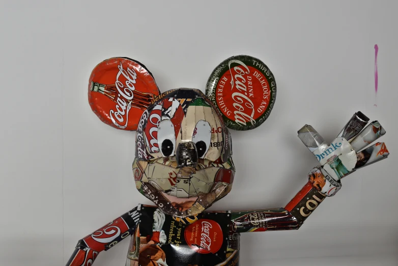 a minnie mouse doll made from candy and coca cola