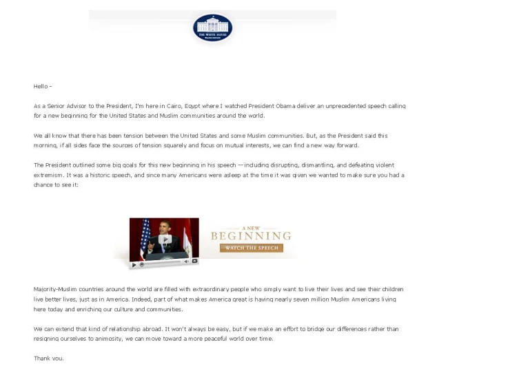 the homepage for the white house is shown