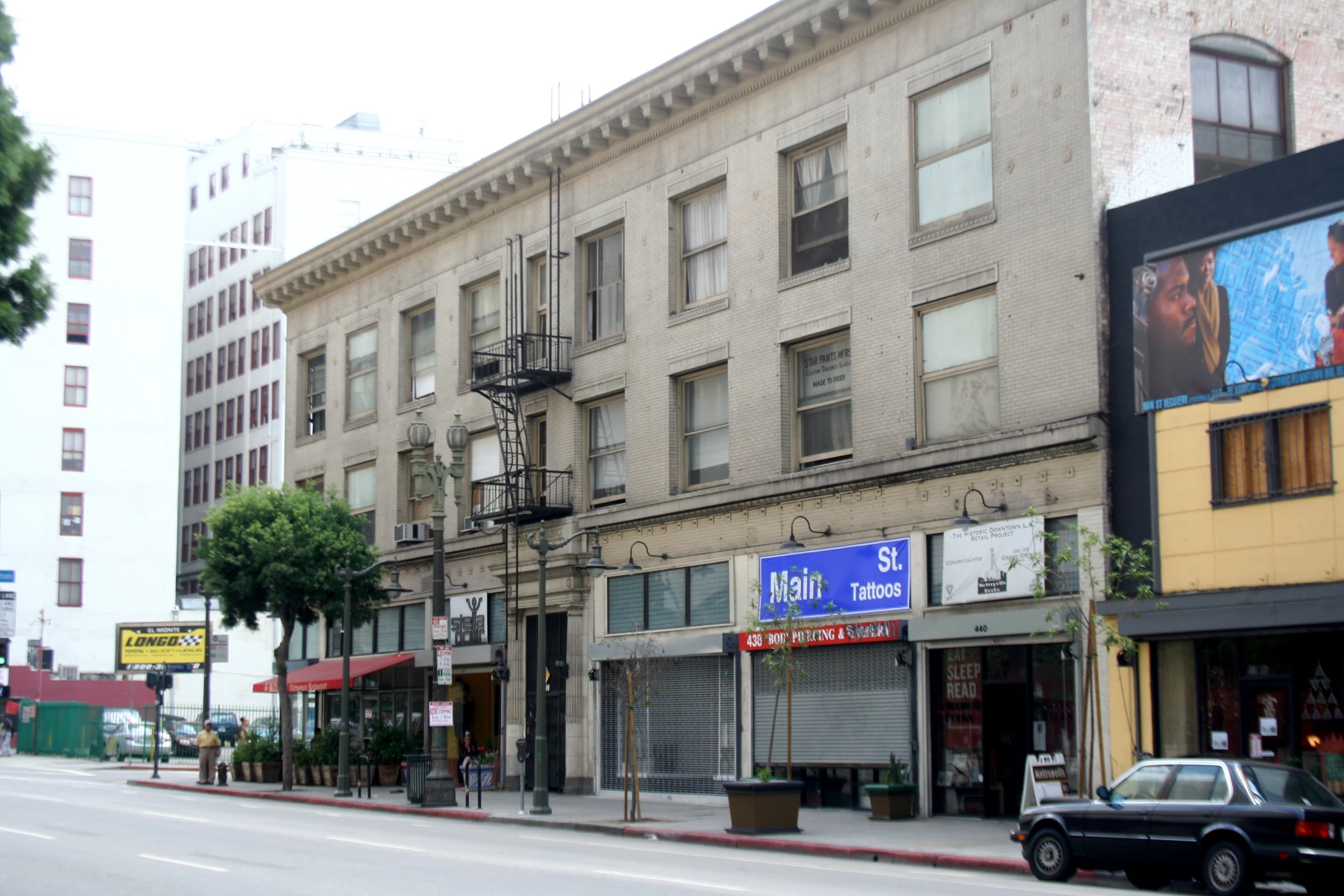 an old run down city street in the daytime