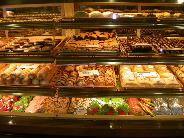 a bakery displays all kinds of sweet treats