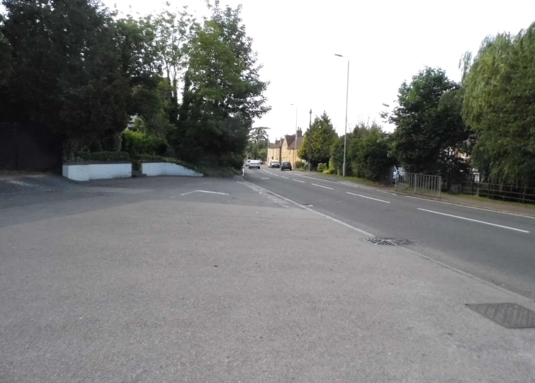 a street that has been blocked off with barriers