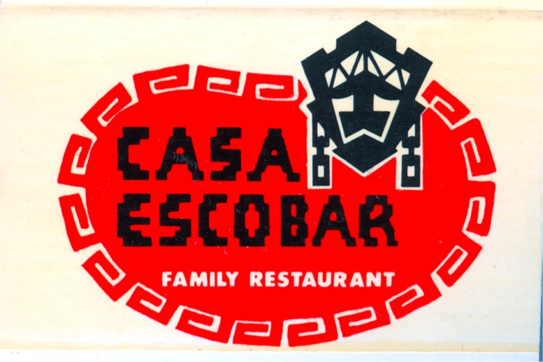 a red sign with black letters that says fasa esgobar