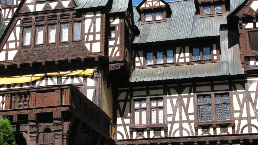 a picture of old german style buildings