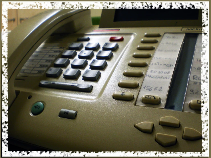 an old - fashioned cash register machine is seen here