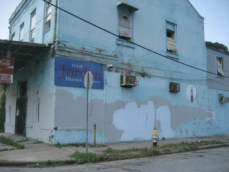 there is an older shopfront that looks like a ghost town