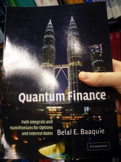 person holding up a book about quanni finance