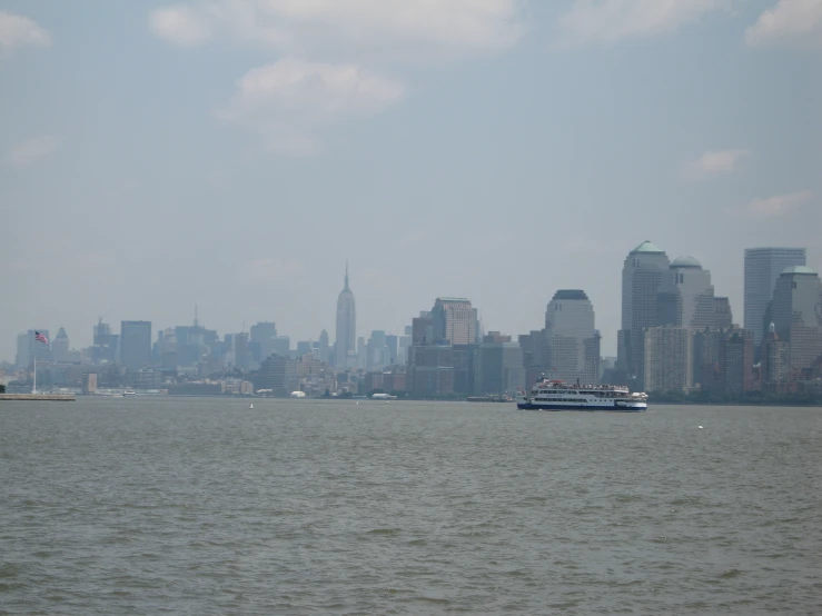 a city skyline as seen from across the river