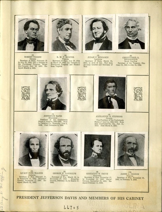 an old book with several men's pictures and words