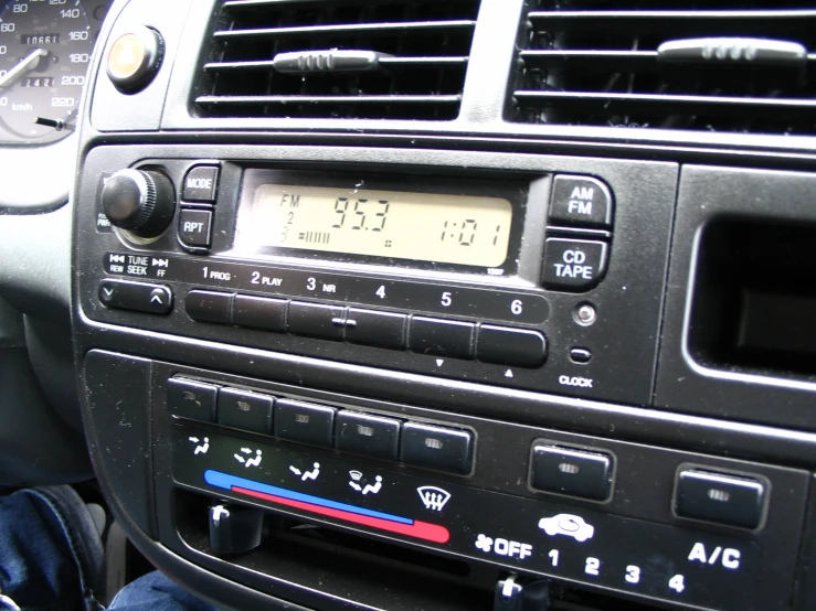 there is a digital device in the dash of a car