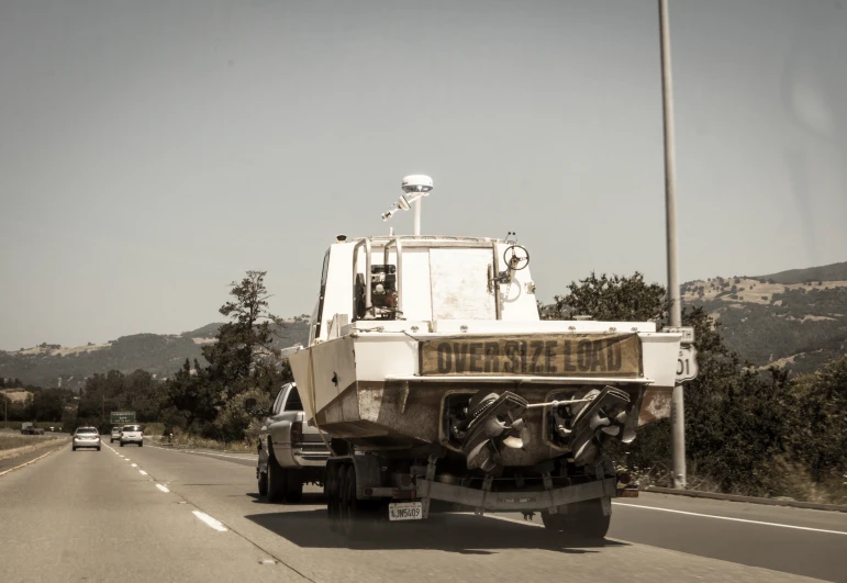 a truck that is sitting in the street