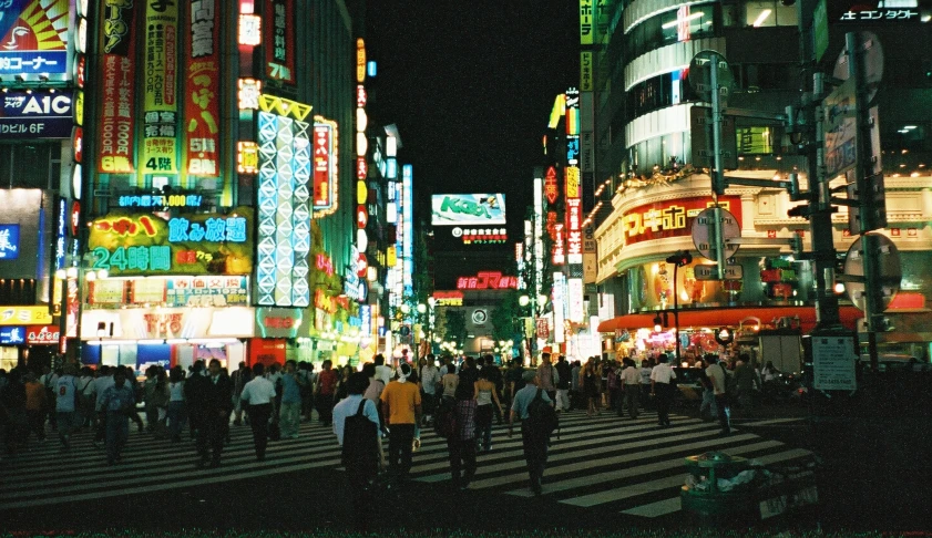 a lot of people on the street in tokyo