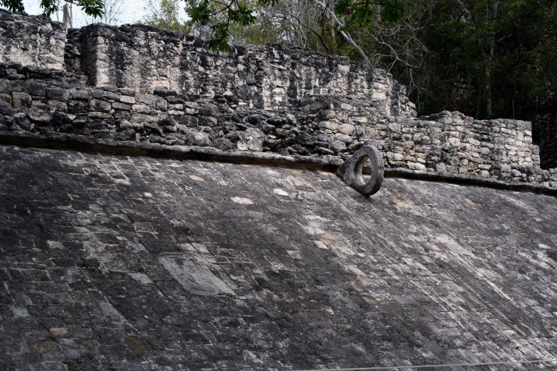 the ancient ruins are constructed of granite