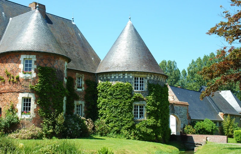 two old buildings with an attractive architectural style