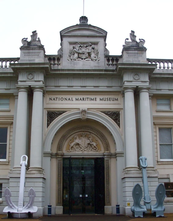 front view of an antique national marine museum