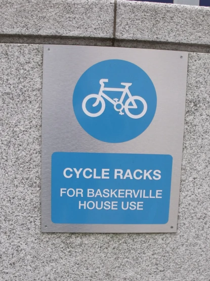 the sign indicates the location of bikes parked on the street