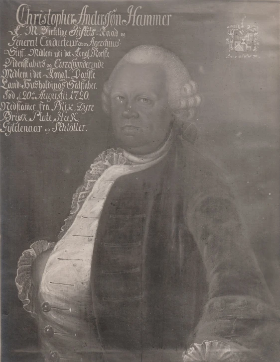 a portrait of a man in a white dress with white hair