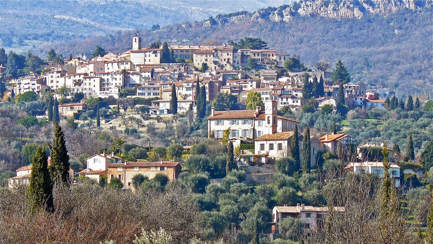 there are many houses built on this hill side