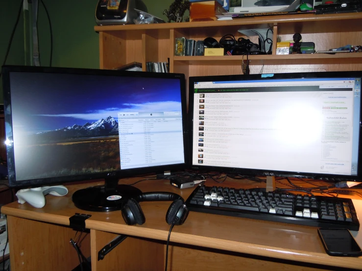 there is a desktop computer and monitor sitting on the desk