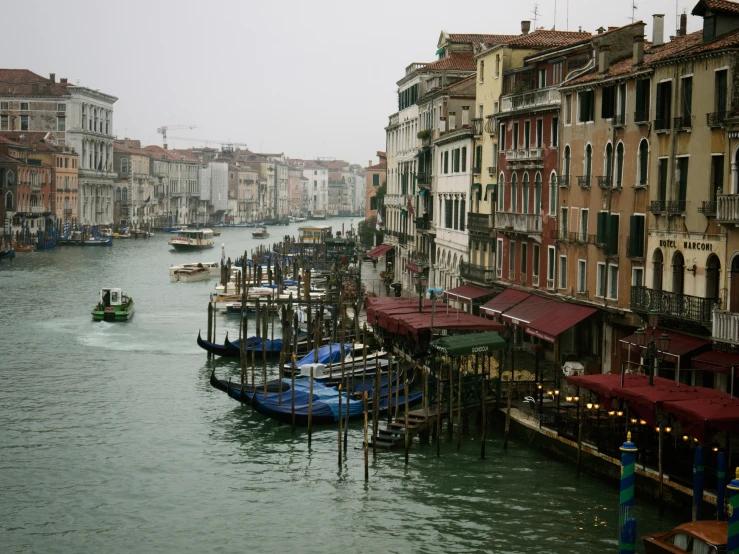 a view of the water from a bridge of canals