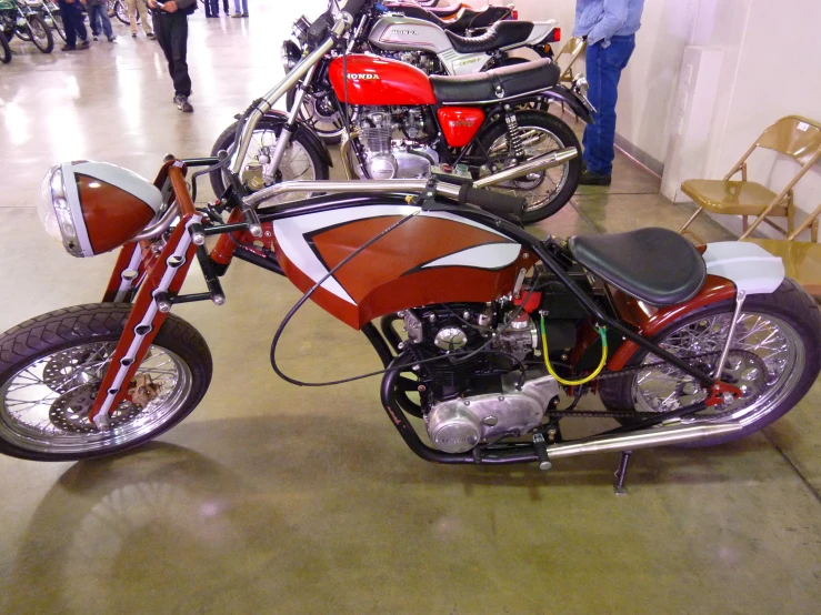 a motor bike in a motorcycle show