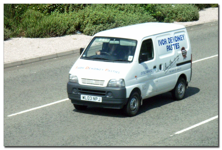 a truck that has been driving down the road