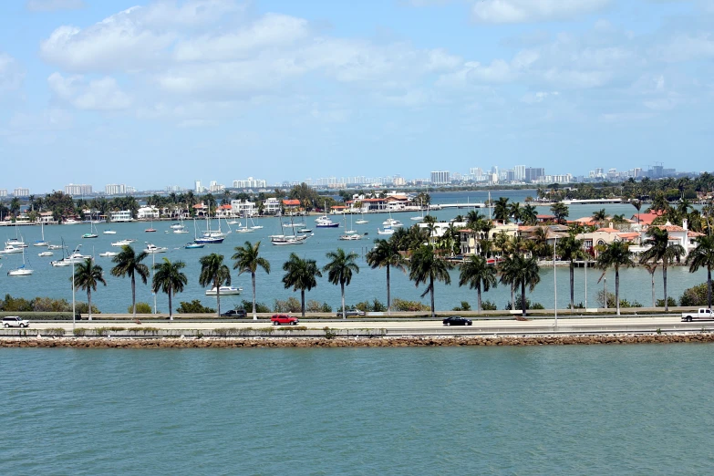 a body of water that has a lot of boats floating on it