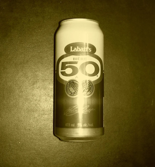 a can of la barra 50 is sitting on the table