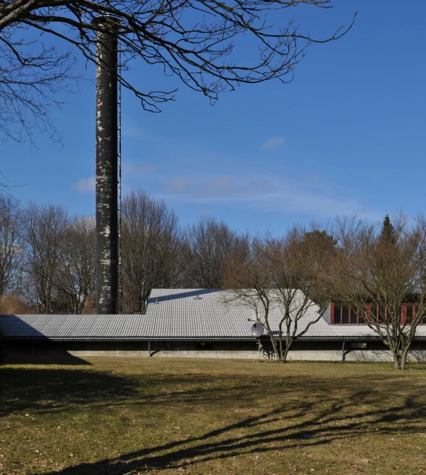 the sky is blue and partly cloudy on a sunny day