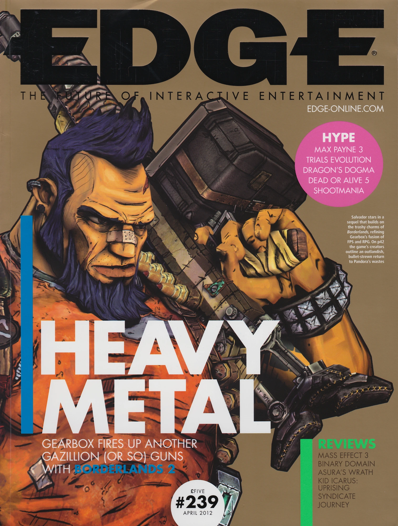 the cover of edge magazine featuring heavy metal