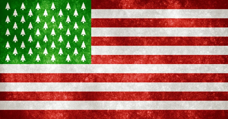an american flag with white stars on the right side