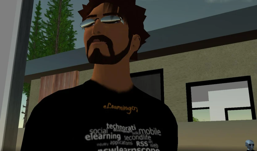 a man looks angry in the virtual world