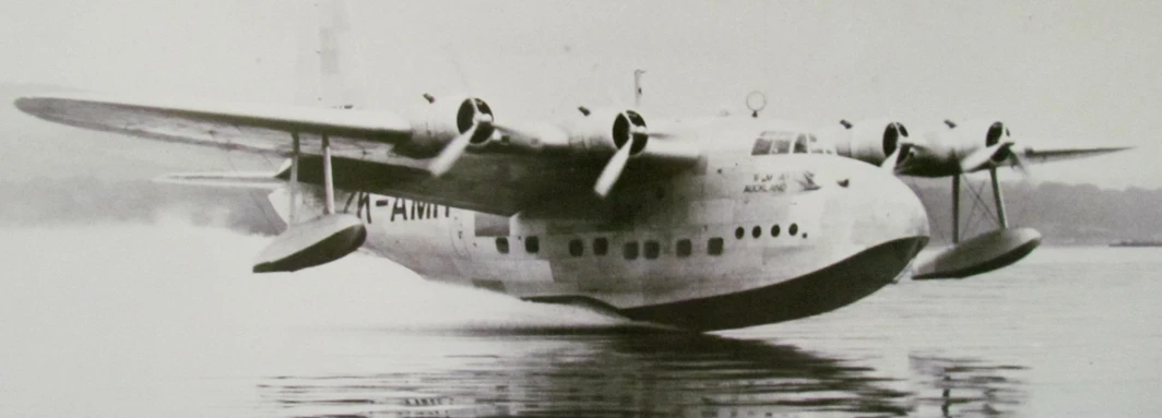 the airplane is in water by itself on the ground