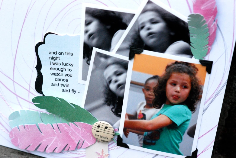 a child is seen in an altered collage with other pictures