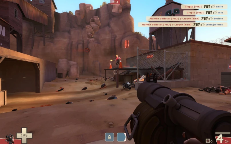 an image of the action scene in this shooter game