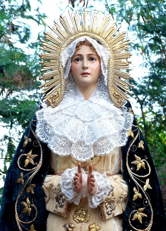 a statue of the immaculate mother of jesus