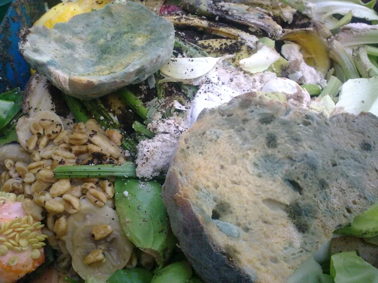 a bowl full of food including an artfully colored salad