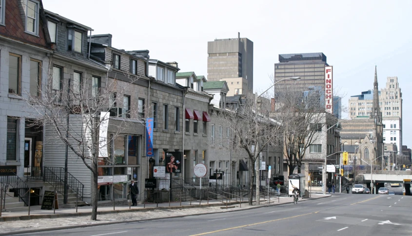 the city is populated with residential and commercial buildings