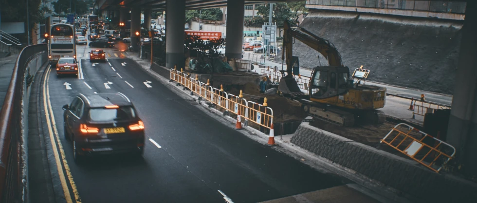 a street view with a couple cars on it