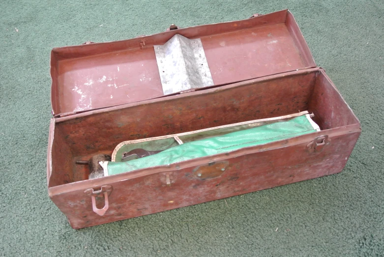 an old suitcase opened on the floor