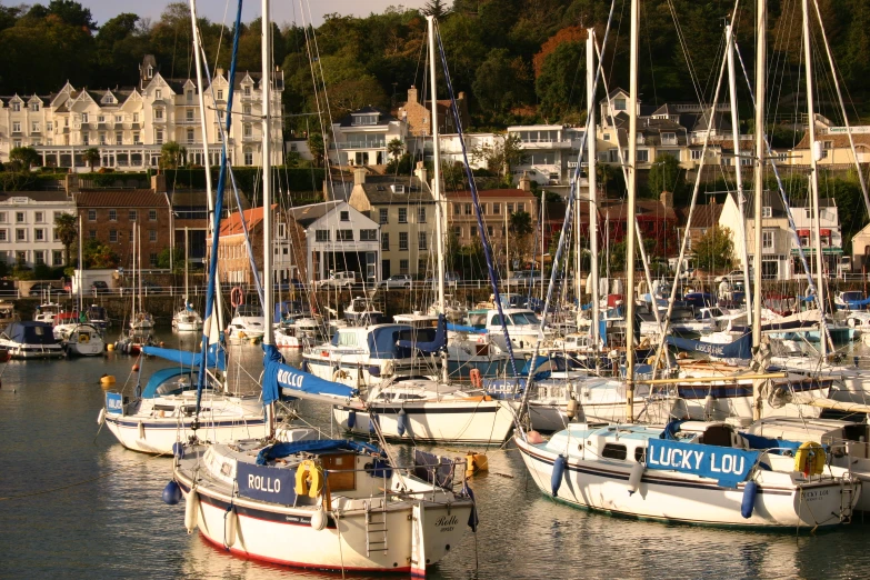 a group of boats that are in the water