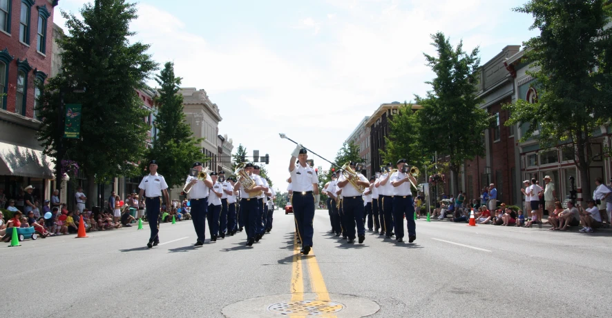 a large parade with a lot of people