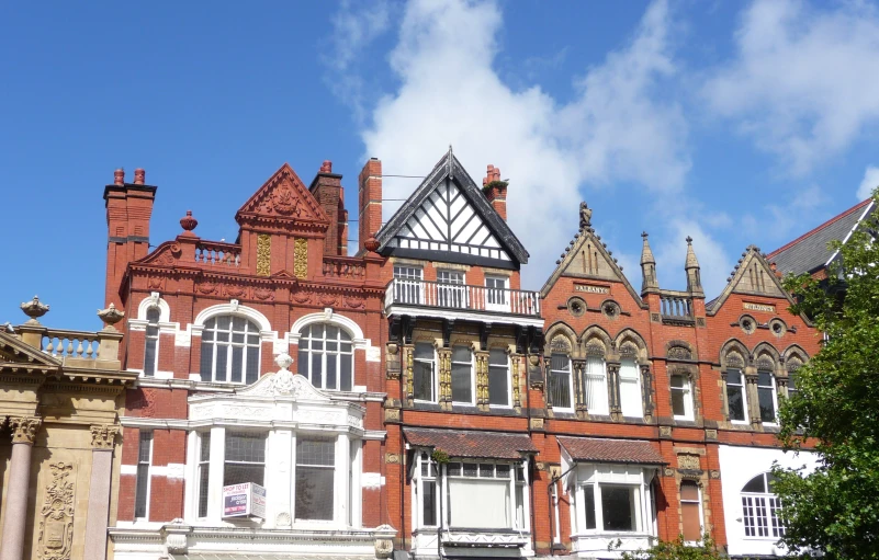 a house with many windows on top of it