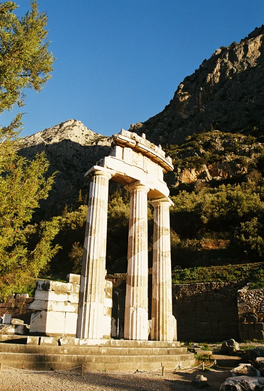 there is a large sculpture that looks like an old temple